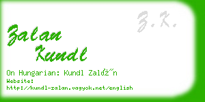 zalan kundl business card